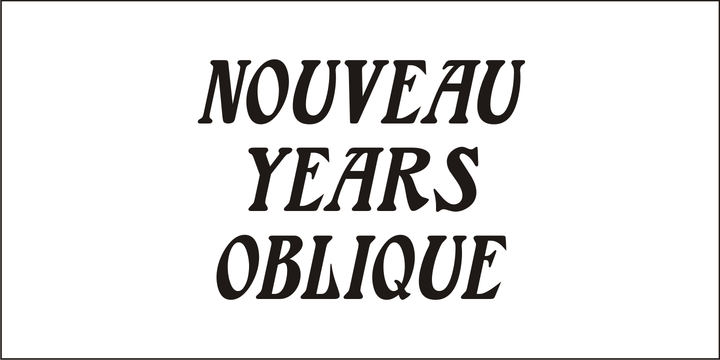 Przykład czcionki Nouveau Years JNL Regular